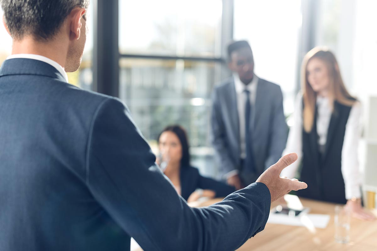 People in a meeting about business partnerships