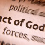 close up of a dictonionary term "act of god" showing a close up of the definition in plain text