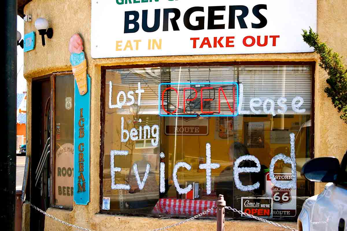 A burger shop just got a lease eviction