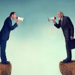 Two business man having a business dispute
